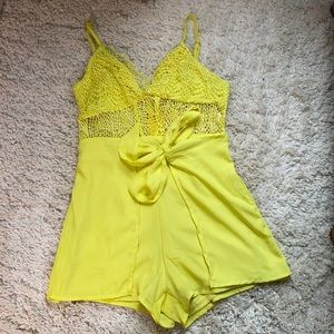 Yellow romper perfect for your next vaca